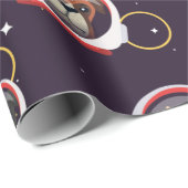 Hunde Astronauten Geschenkpapier (Rolleneckpunkt)