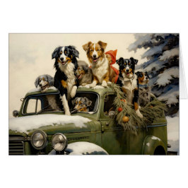 Hunde auf dem Bauernhof Vintag