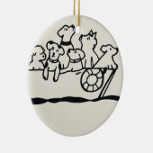 "Hunde auf dem Schiff" Ornament by Willowcatdesign (Rechts)