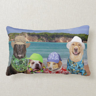 Hunde auf dem Strand-Kissen Lendenkissen