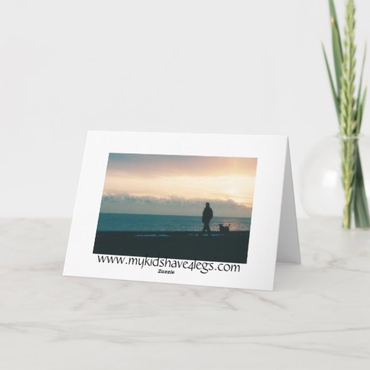 Hunde auf der sympathischen Karte für den Strand (Rückseite)