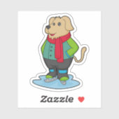 Hunde auf Ice-Skaten mit Ice-Skaten Aufkleber (Blatt)