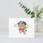 Hunde auf Ice-Skaten mit Ice-Skaten Postkarte (Stehend Vorderseite)