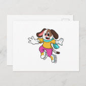 Hunde auf Ice-Skaten mit Ice-Skaten Postkarte (Vorne/Hinten)