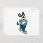 Hunde auf Ice-Skaten mit Ice-Skaten Postkarte (Vorne/Hinten)