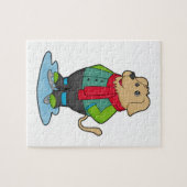 Hunde auf Ice-Skaten mit Ice-Skaten Puzzle (Horizontal)