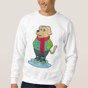 Hunde auf Ice-Skaten mit Ice-Skaten Sweatshirt