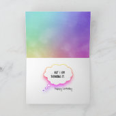 Hunde auf Regenbogen Alt Geburtstag Karte (Innenseite)