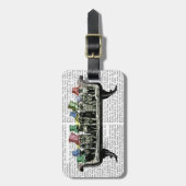 Hunde auf Sofa Gepäckanhänger (Vorderseite vertikal)