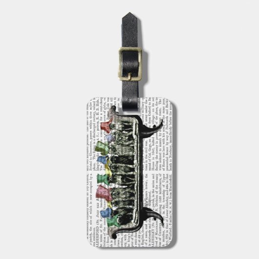 Hunde auf Sofa Gepäckanhänger (Vorderseite vertikal)