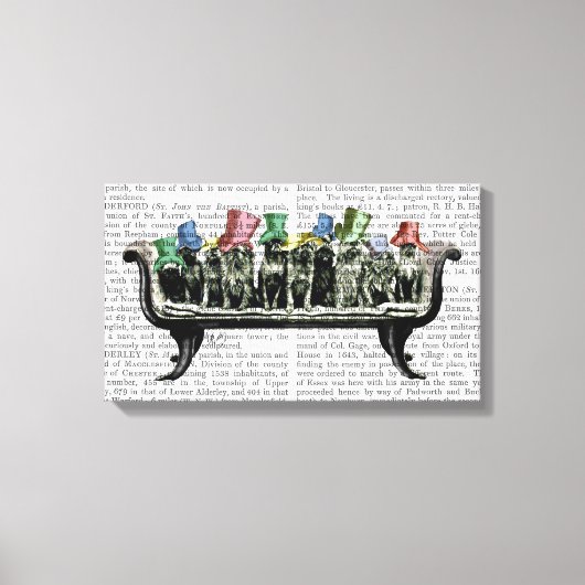 Hunde auf Sofa Leinwanddruck (Vorderseite)