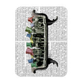 Hunde auf Sofa Magnet (Vertikal)