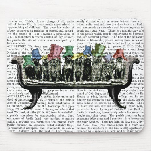 Hunde auf Sofa Mousepad (Vorne)