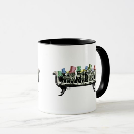 Hunde auf Sofa Tasse (VorderseiteRechts)