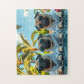 Hunde auf Urlaub Puzzle (Vertikal)