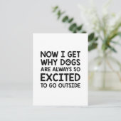 Hunde aufgeregt postkarte (Stehend Vorderseite)