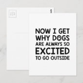 Hunde aufgeregt postkarte (Vorne/Hinten)