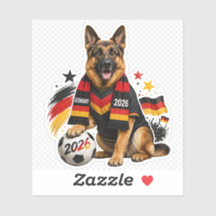 Hunde-Aufkleber Fußball 2026 Aufkleber