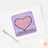 Hunde-Aufkleber gerettet Quadratischer Aufkleber (Umschlag)