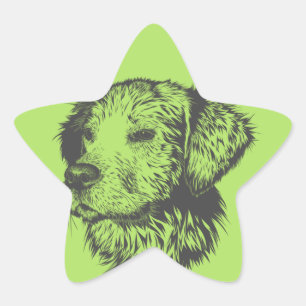 Hunde-Aufkleber Stern-Aufkleber