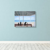 Hunde Augenansicht Leinwanddruck (Insitu (Holzboden))