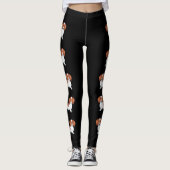 Hunde aus der Dackel "Red Pied Long Hair" auf Schw Leggings (Vorderseite)