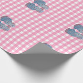 Hunde aus Rosa und Blauer Staffordshire Geschenkpapier (Ecke)
