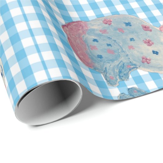 Hunde aus Rosa und Blauer Staffordshire Geschenkpapier (Rolleneckpunkt)