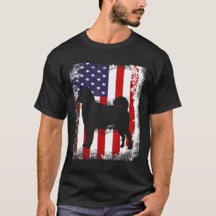 Hunde aus Sibirien, Husky, Amerikanische Flagge Hu T-Shirt