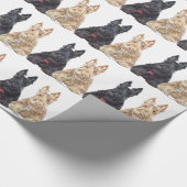 Hunde aus Wheaten und Black Scottie Geschenkpapier (Ecke)