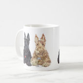 Hunde aus Wheaten und Black Scottie Kaffeetasse (Vorderseite Links)
