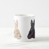 Hunde aus Wheaten und Black Scottie Kaffeetasse (Mittel)