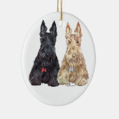 Hunde aus Wheaten und Black Scottie Keramikornament (Rechts)