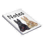 Hunde aus Wheaten und Black Scottie Notizblock (Rechte Seite)