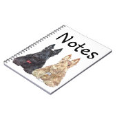 Hunde aus Wheaten und Black Scottie Notizblock (Linke Seite)