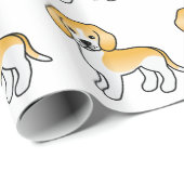 Hunde aus Zitronen und Weißem Beagle Geschenkpapier (Rolleneckpunkt)