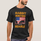 Hunde Beagle Kaninchen Jagd Beagle Jäger Usa Flagg T-Shirt (Vorderseite)
