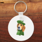 Hunde-Beagle Schlüsselanhänger (Vorderseite)
