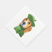 Hunde-Beagle Serviette (Ecke)