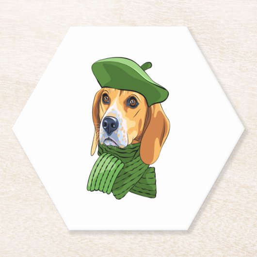 Hunde-Beagle Untersetzer (Vorderseite)