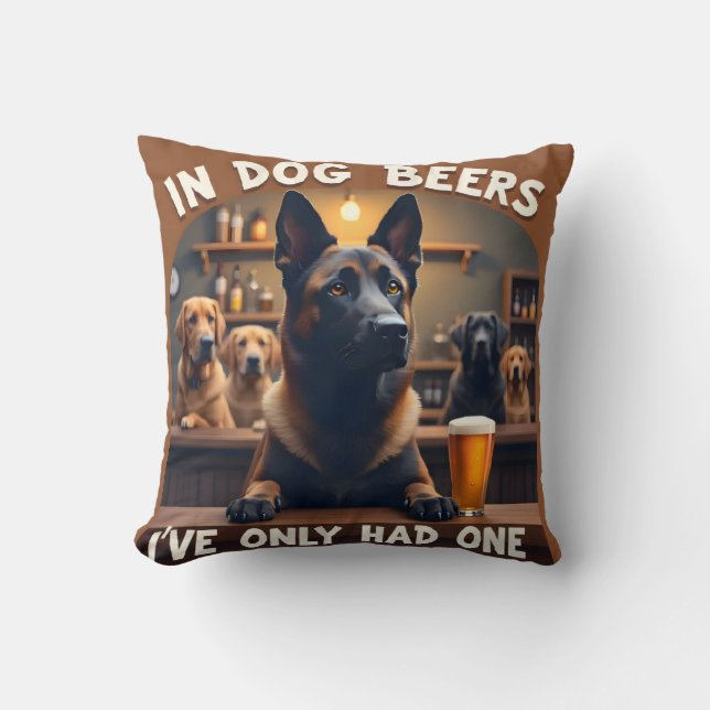 Hunde Beers werfen Kissen (Vorderseite)