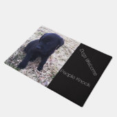 Hunde begrüßen fußmatte (Schrägansicht)