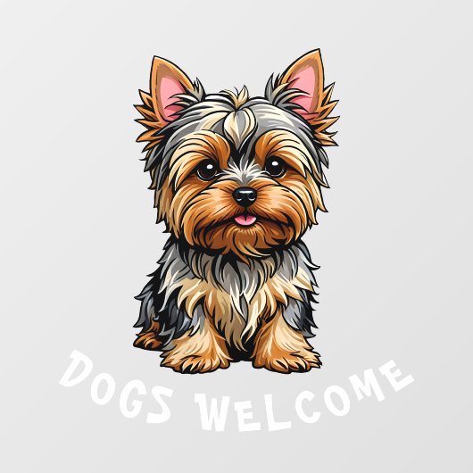 Hunde - Begrüßungsfenster Fensteraufkleber (Blatt)