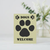 Hunde Begrüßungszeichen Postkarte (Stehend Vorderseite)