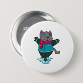 Hunde bei Ice Skaten mit Ice Skate & Scarf Button (Vorne & Hinten)