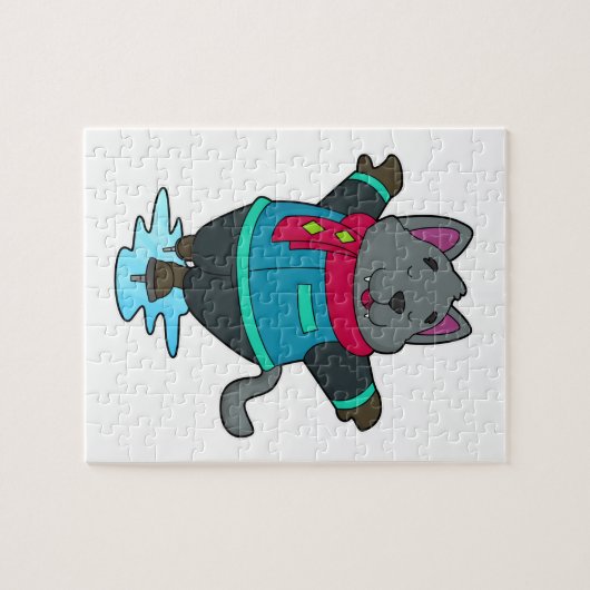 Hunde bei Ice Skaten mit Ice Skate & Scarf Puzzle (Horizontal)