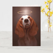 Hunde-Beileid - Basset-Hund-Sympathiekarte Karte (Gelbe Blume)