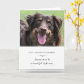 Hunde Beileid Custom FOTO Himmel muss schön sein Karte (Gelbe Blume)