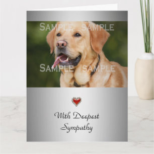 Hunde Beileid Diamantherz   Personalisiere Karte