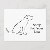 Hunde Beileid Entschuldigung für Ihren Verlust Postkarte (Vorderseite)